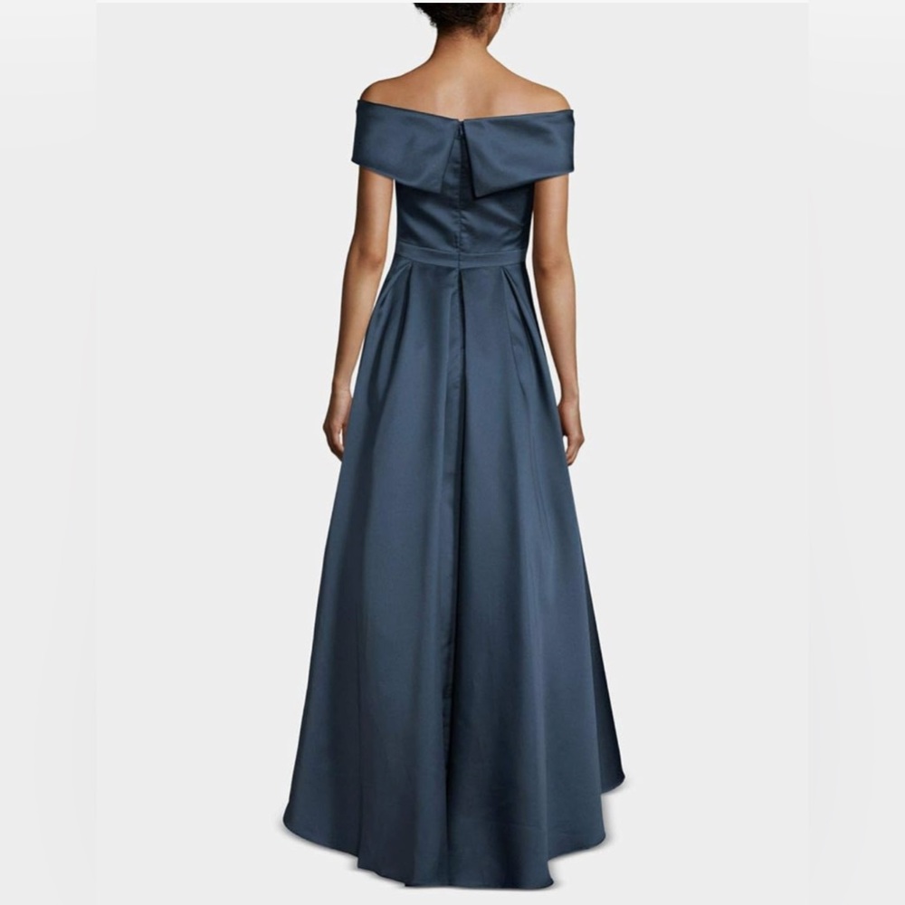 Xscape Women's Sweetheart-Neck High-Low Ballgown, Midnight Blue, size 6, worn 1x - Picture 4 of 13